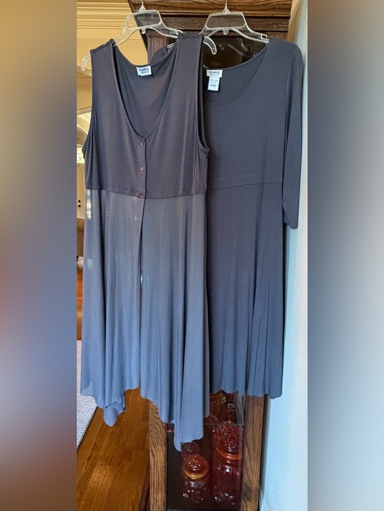 Monroe & Main Dresses & Skirts - Monroe & Main Dress and Duster 2-Piece Set Grey XL NWOT